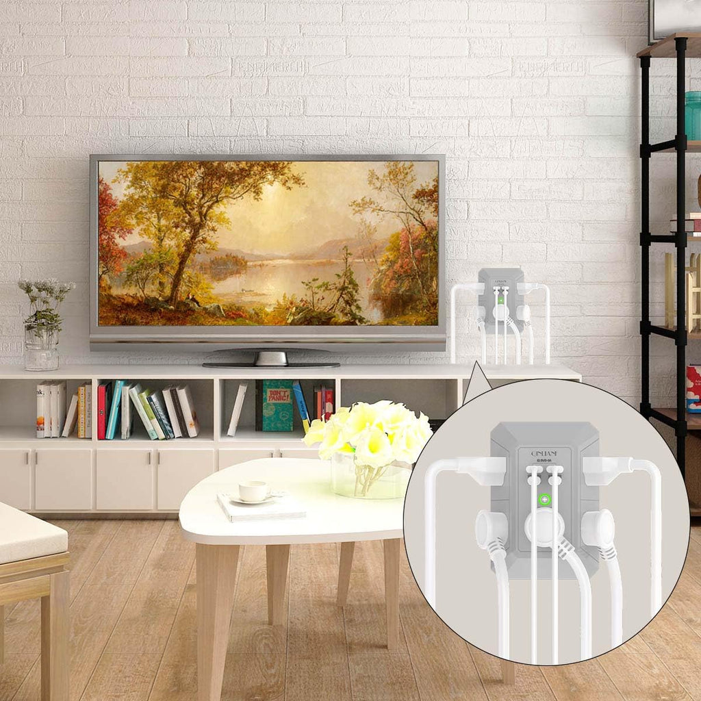 Surge Protector, QINLIANF 5 Outlet Extender with 4 USB Ports(2USB-C)