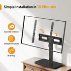 Perlegear Universal Swivel TV Stand Base for 32–70 inch TVs to 99lbs