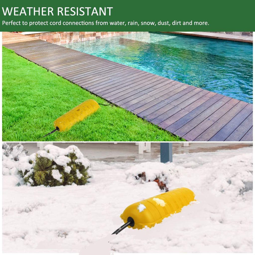 [3 Pack] Flemoon Outdoor Extension Cord Safety Cover with Waterproof Seal