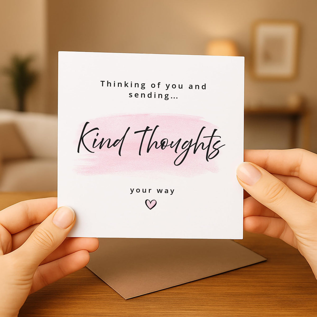 Thinking of You Card – Paper Hearts Design | Encouragement and Support Card for Friend, Family or Colleague | Comfort for Grief, Tough Times or Just Because | Blank Inside | Eco Packaging