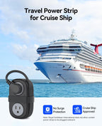 ORICO Cruise Approved Travel Power Strip, 4FT Wrap-Around Extension Cord