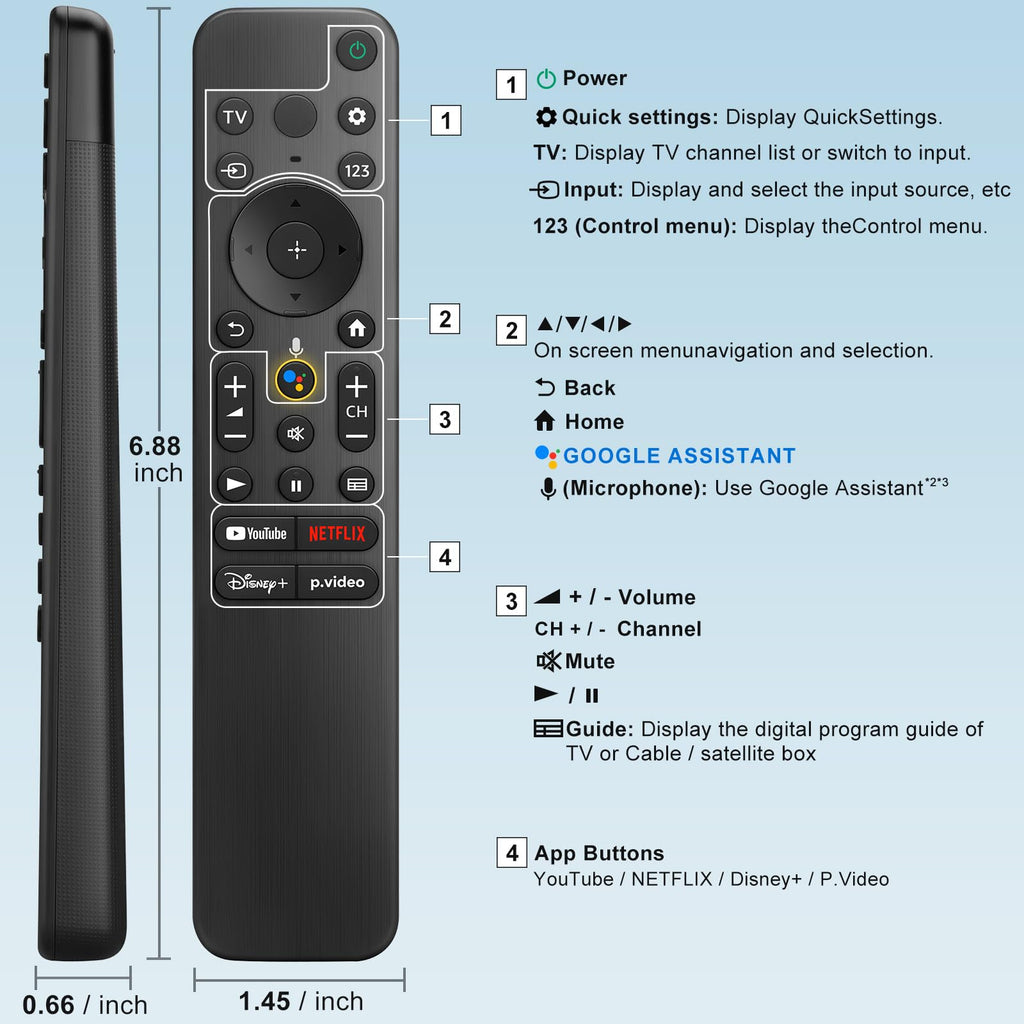 Universal-TV-Remote-Control for Samsung LG Vizio Roku TCL Hisense Sony TVs