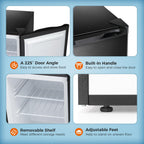 Kismile Small Freezer Upright, 3.0 Cu.ft Mini Freezer, Stainless Steel