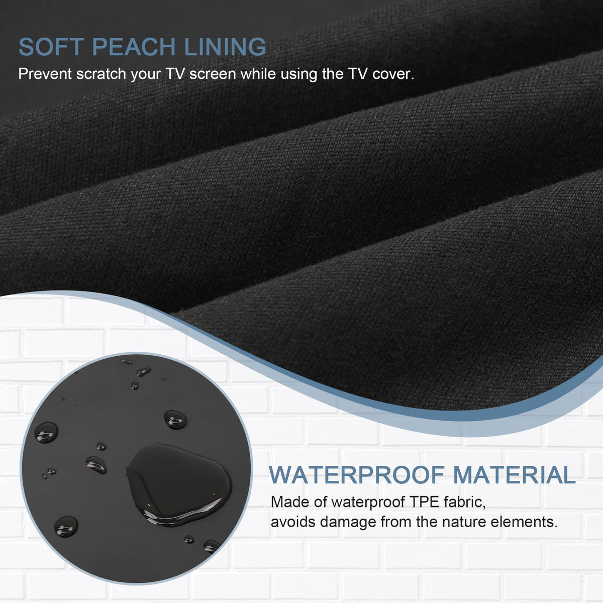 ULTCOVER Waterproof Outdoor TV Cover 55-59 inch, Black