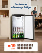 VEVOR Beer Kegerator, Single Tap Commercial Draft Beer Dispenser for D system, Full Size Keg Refrigerator with 5lbs CO2 Tank, Hold 2 Sixth / 2 Ball lock keg, Black