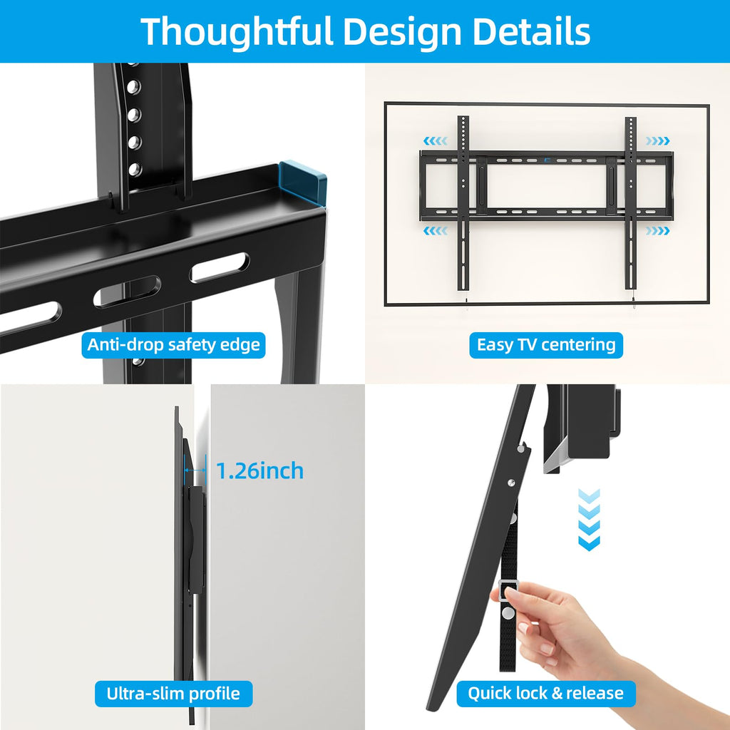 HOME VISION Heavy Duty Tilt TV Wall Mount for 32-86 Inch Flat/Curved Screen