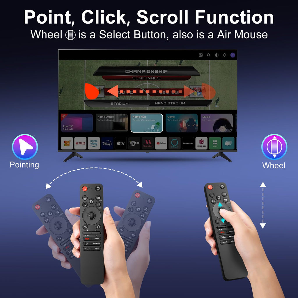 Voice Magic Remote Replacement for LG UHD OLED QNED NanoCell 4K 8K Smart TV