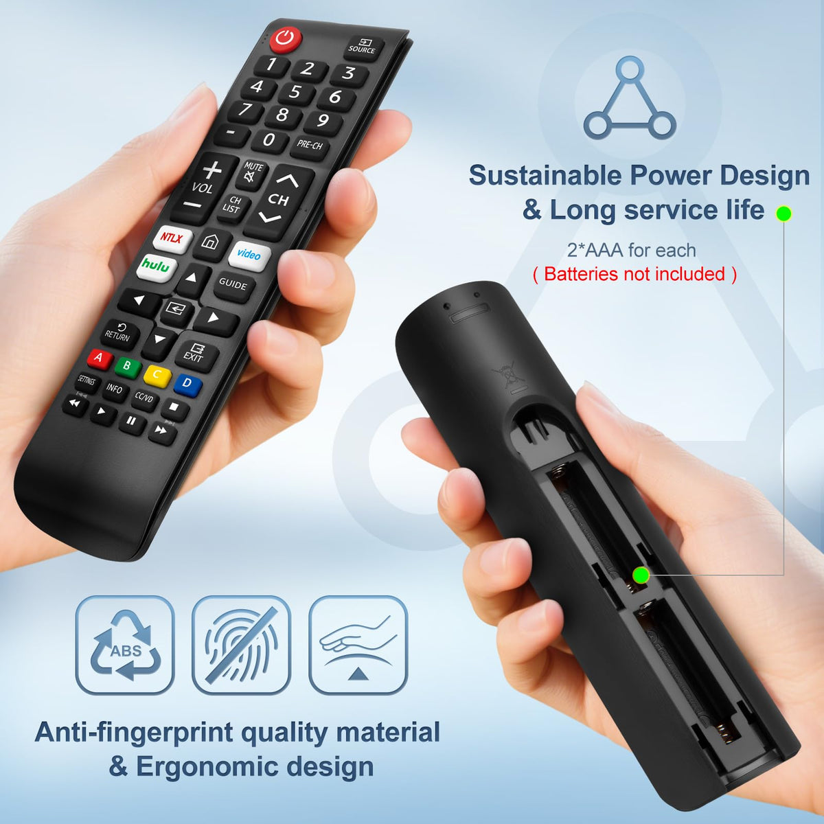 【2-Pack】 for Roku TV Remote,Replacement for TCL,ONN, Hisense Roku TVs