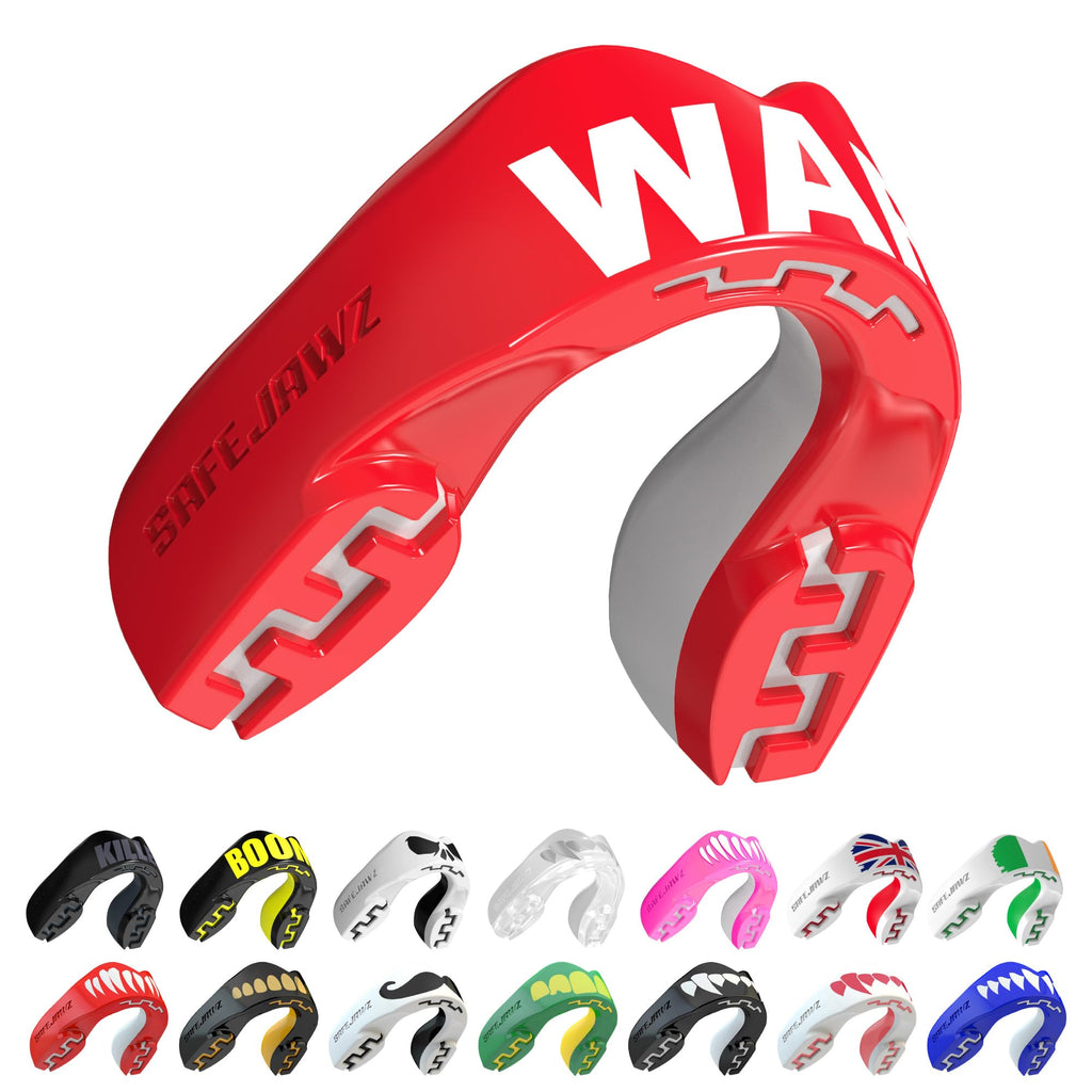SAFEJAWZ Mouth Guard, Adult & Junior Dual Layer Gum Shield with Case