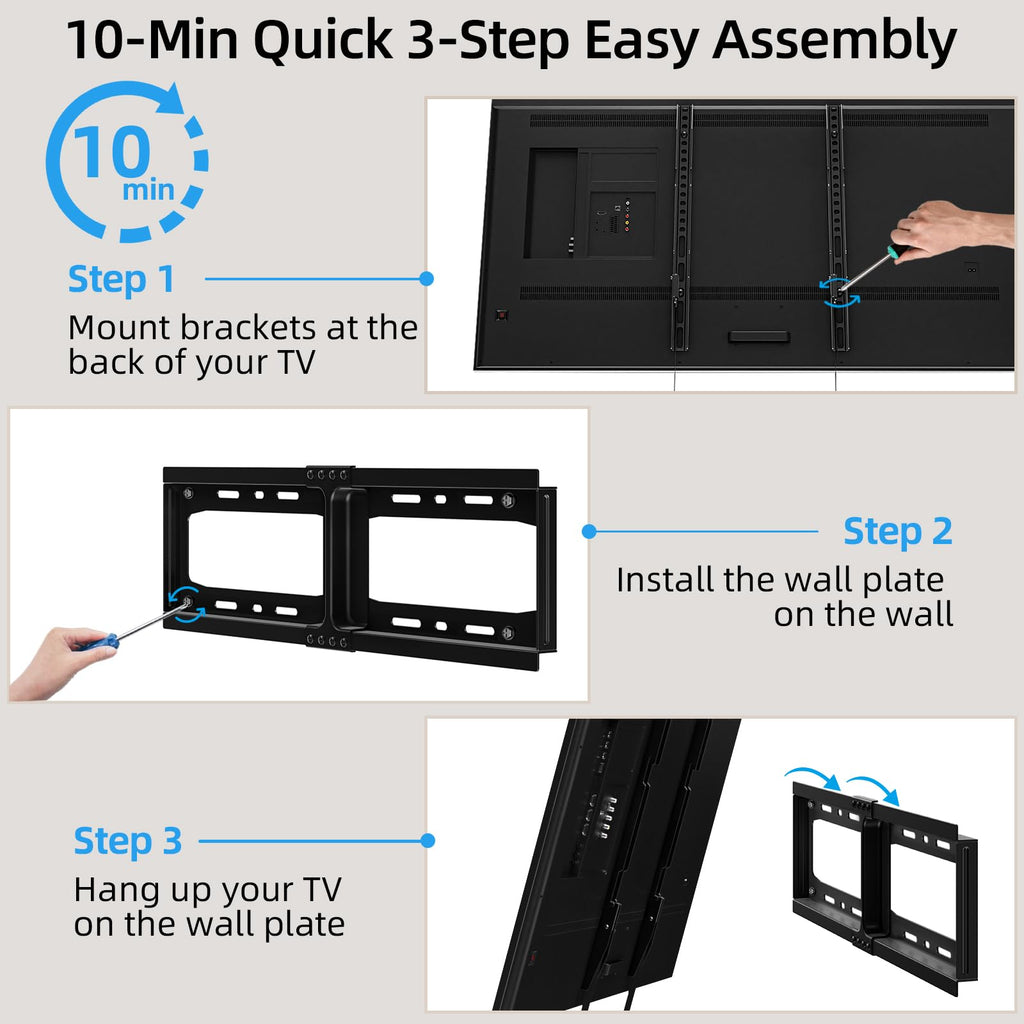 HOME VISION Heavy Duty Tilt TV Wall Mount for 32-86 Inch Flat/Curved Screen