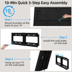 HOME VISION Heavy Duty Tilt TV Wall Mount for 32-86 Inch Flat/Curved Screen