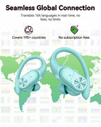 PocBuds Bluetooth Headphones Wireless Earbuds 80hrs Playtime Wireless Charging Case Digital Display Sports Ear Buds with Earhook Deep Bass IPX7 Waterproof Over-Ear Earphones for TV Phone Laptop Pink