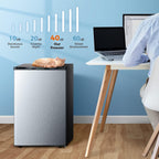 Kismile Small Freezer Upright, 3.0 Cu.ft Mini Freezer, Stainless Steel