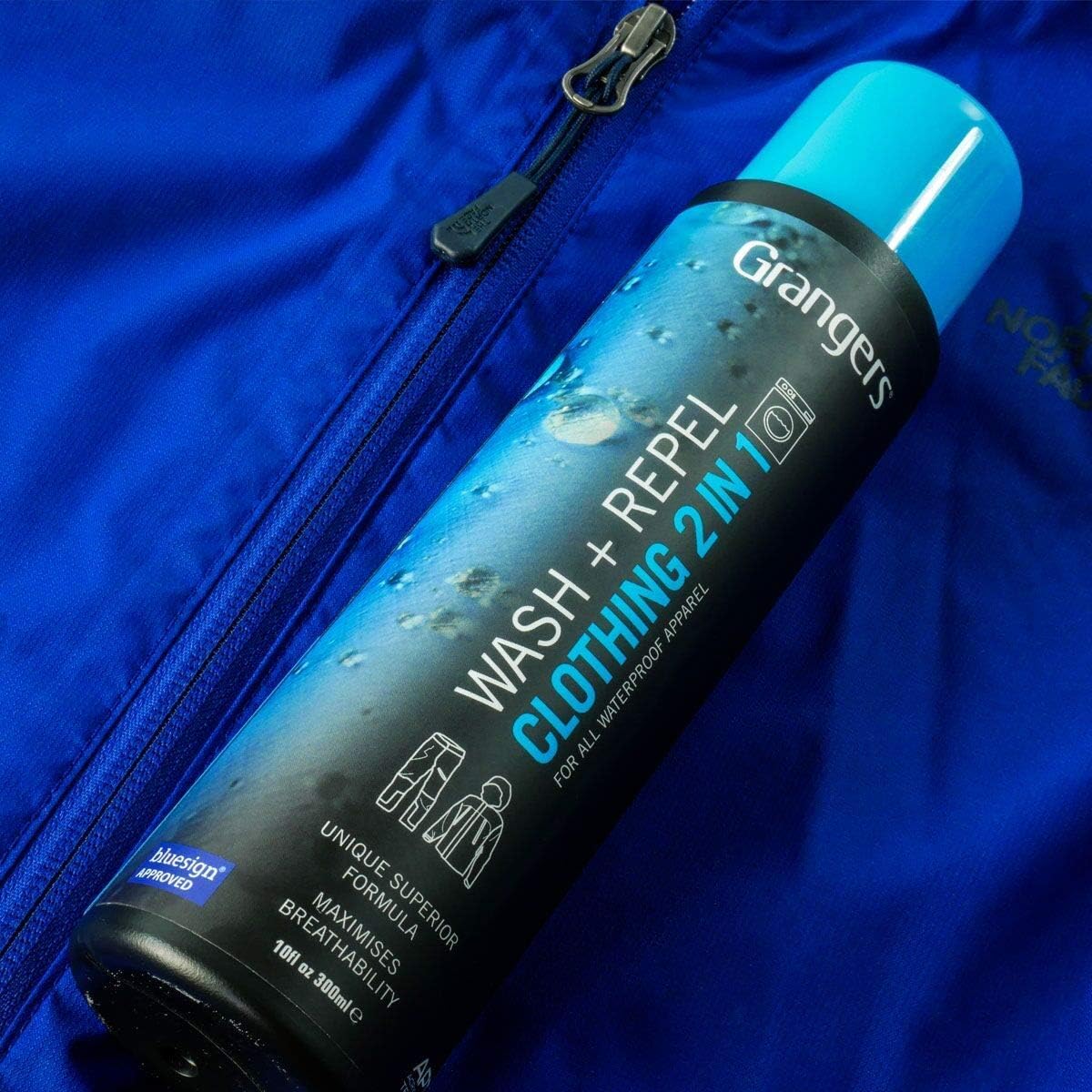 Grangers Wash + Repel Clothing 2 in 1 | 300ml | Powerful Cleaning Combined & Durable Water-Repellency For All Waterproof Jackets & Trousers