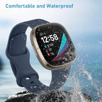 AK Straps for Fitbit Sense 2/Fitbit Sense/Fitbit Versa 4/Fitbit Versa 3 Straps for Women Men,Silicone Sport Classic Soft Replacement Straps Compatible with Fitbit Versa 3/Versa 4/Sense/Sense 2