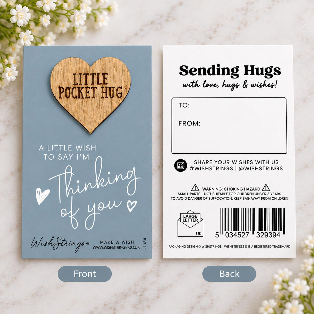 WishStrings Pocket Hug, Little Hug Gifts, Thinking of You Card