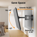 IWORKBOARD 55 65 75 85 inch Tilting TV Wall Mount for 32-90 '' TVs, Low Profile TV Mount Bracket, Safe Lock & Quick Release,Max VESA 600x400mm, 24 inch Studs,132 lbs, Fit Most 55+ 75+ 85+ 86 TVs