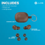 JLab JBuds Mini True Wireless Earbuds, Bluetooth Multipoint, Charcoal Black