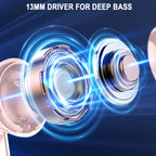 Wireless Earbuds, Bluetooth 5.4 Ear Buds, LED Power Display, 6D Bass Stereo