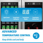 DOGHLY 0.95 Cu.Ft Mini Fridge Mirror Door for Beverages & Skincare, 24 Cans