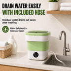 Portable Washing Machine【Upgraded 20L Capacity・3 Modes Deep Cleaning・1-Year Free Replacement】Foldable Mini Washer and Dryer, Small Washing Machine for Travel, Dorms, RVs, Camping (Green)