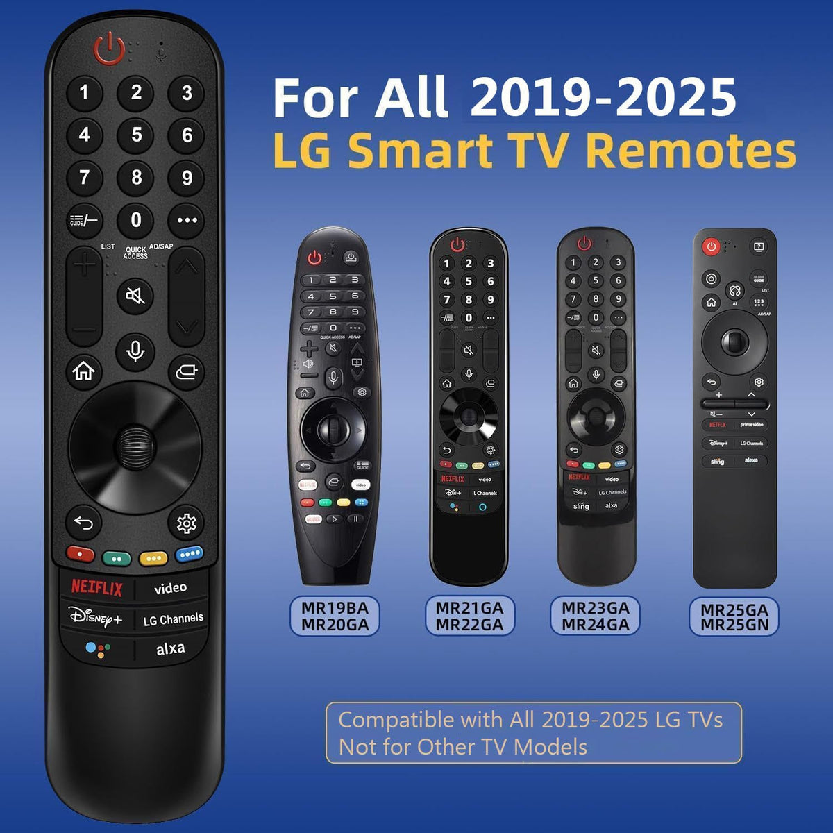 Replacement for Samsung TV Remote, for All 2019-2026 Samsung Remote Control for Smart TV with Voice Control. 2-Year Full Warranty.
