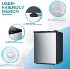 Electactic 3.2 Cu.ft Small Freezer, Mini Upright Freezer, White