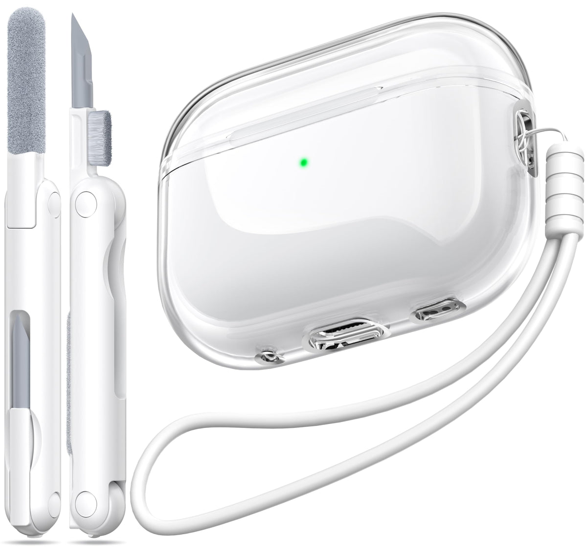 for AirPods 4 Case & AirPods 5 Case with Cleaner Kit,Clear Cover