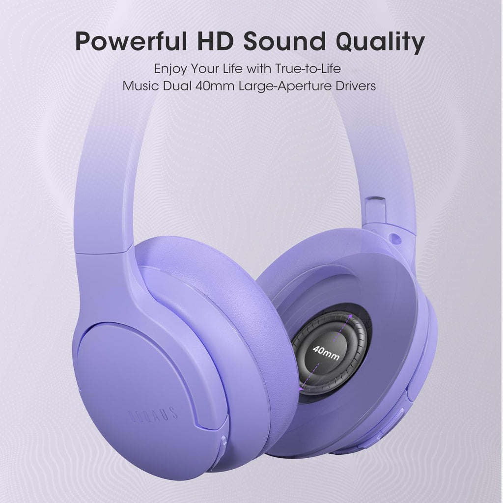DOQAUS Bluetooth Headphones Over Ear, Headphones Wireless with 90H Playtime