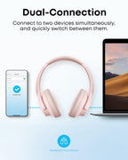 Soundcore by Anker Q20i Headphones with Protective Case, Blue, Bundle