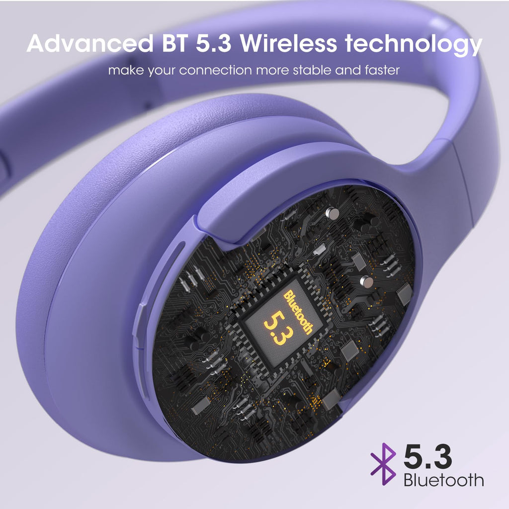 DOQAUS Bluetooth Headphones Over Ear, Headphones Wireless with 90H Playtime