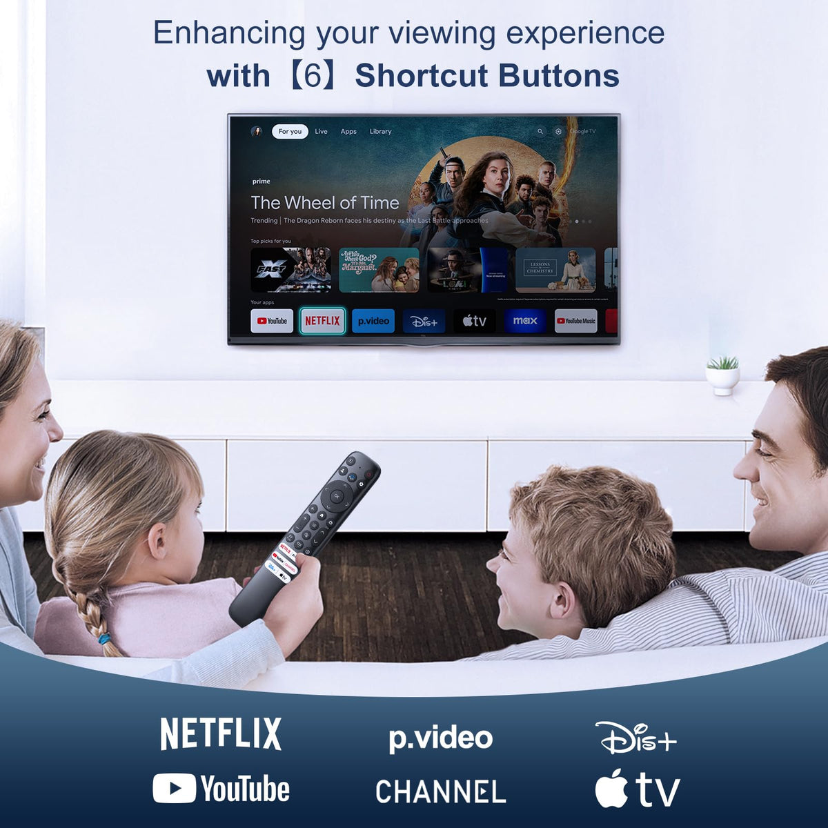 Only for TCL Google TV Remote Control Replacement, Responsive, No Setup