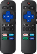 (Pack of 2) Replacement Remote Control Compatible for Roku TV,for TCL Roku/for Hisense Roku/for Onn Roku(Not for Roku Stick,Box and Players)