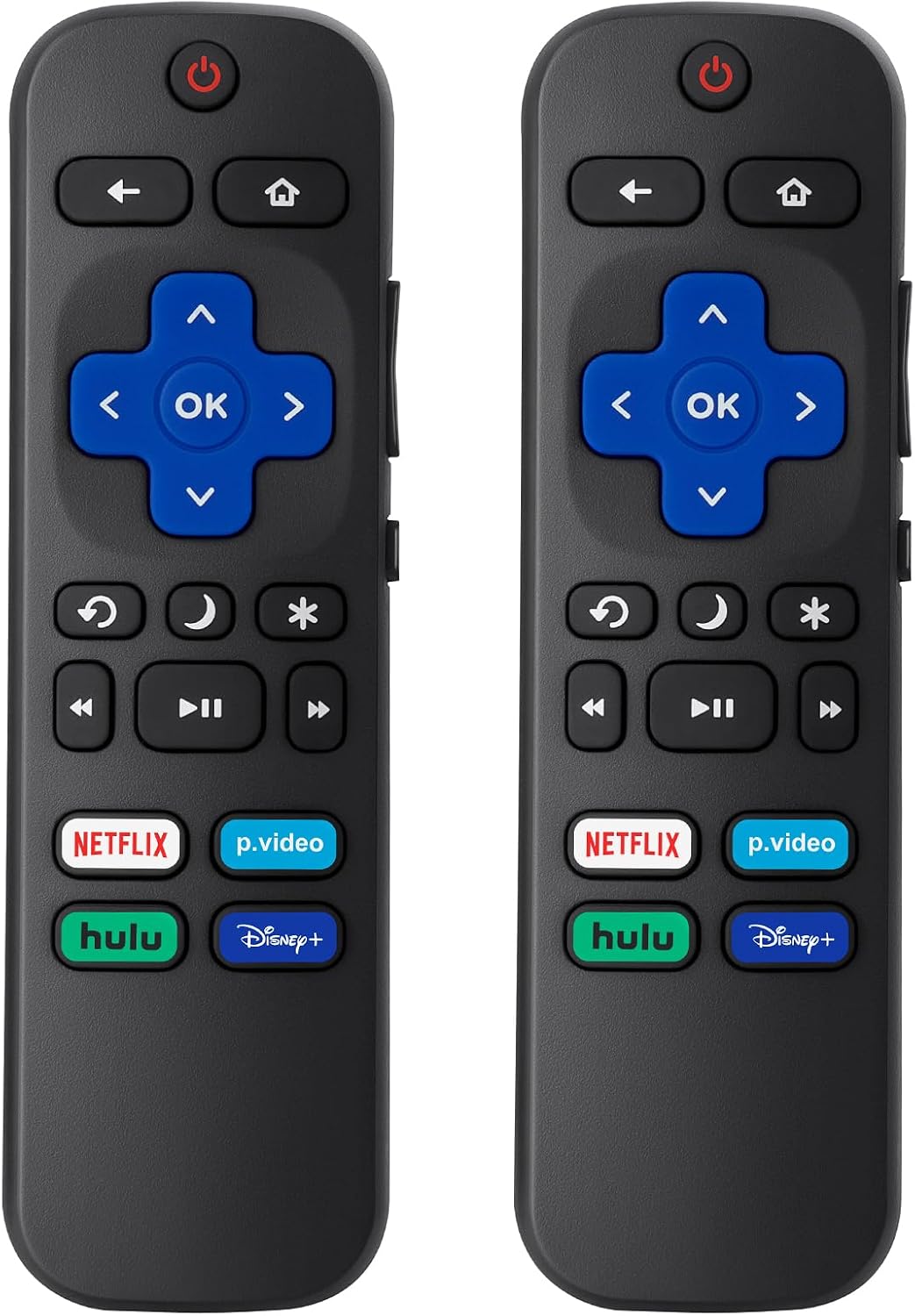 (Pack of 2) Replacement Remote Control Compatible for Roku TV,for TCL Roku/for Hisense Roku/for Onn Roku(Not for Roku Stick,Box and Players)