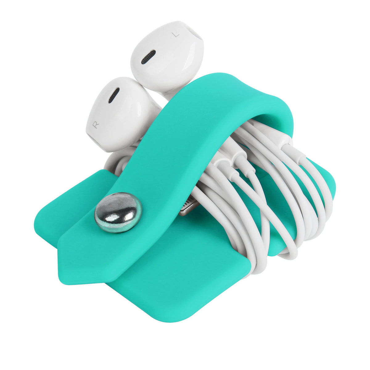 Portable Electronic Device Cover Cord Organizer for Earphones, Yellow
