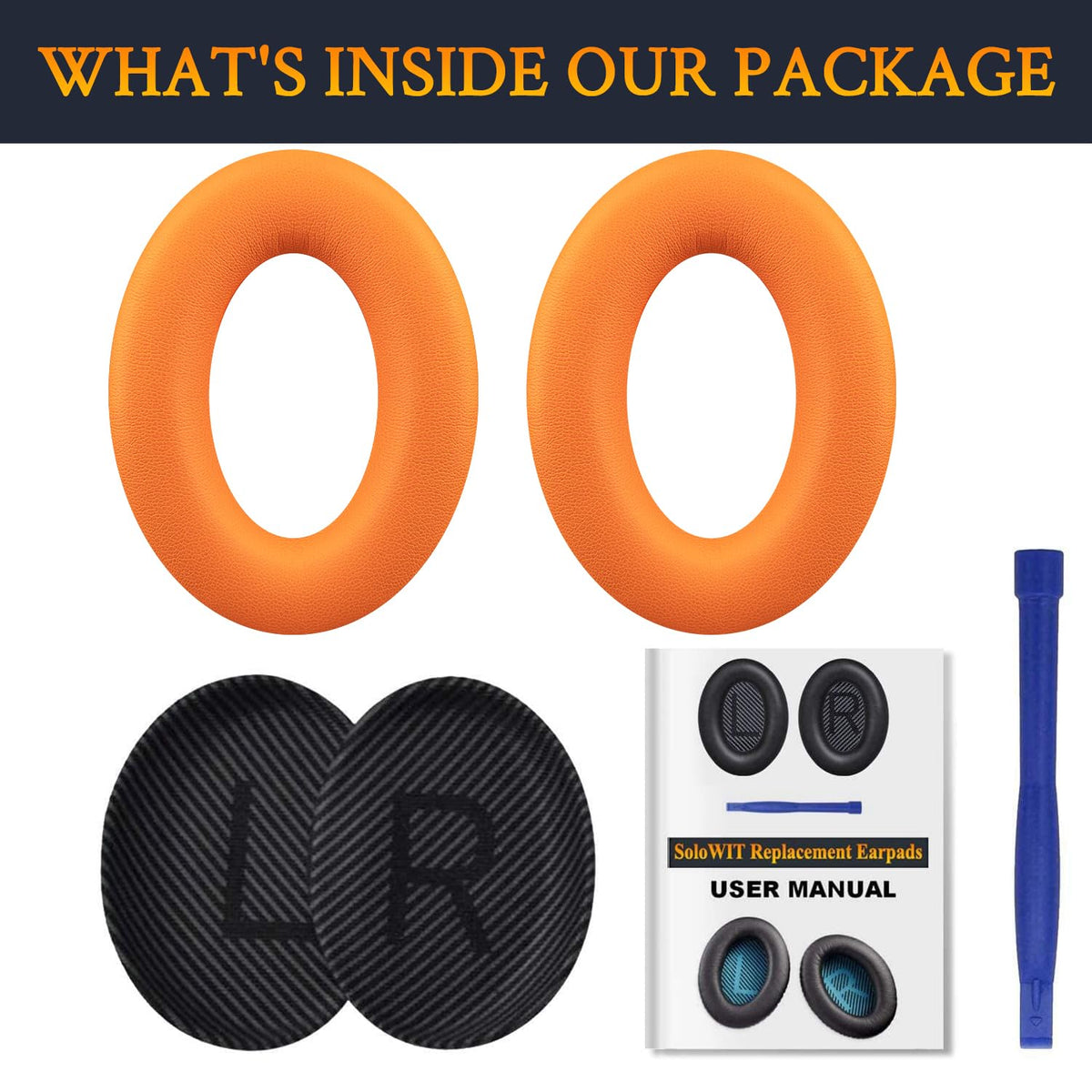 SoloWIT Earpads for Bose QC35 & QC35 ii - Brilliant Blue