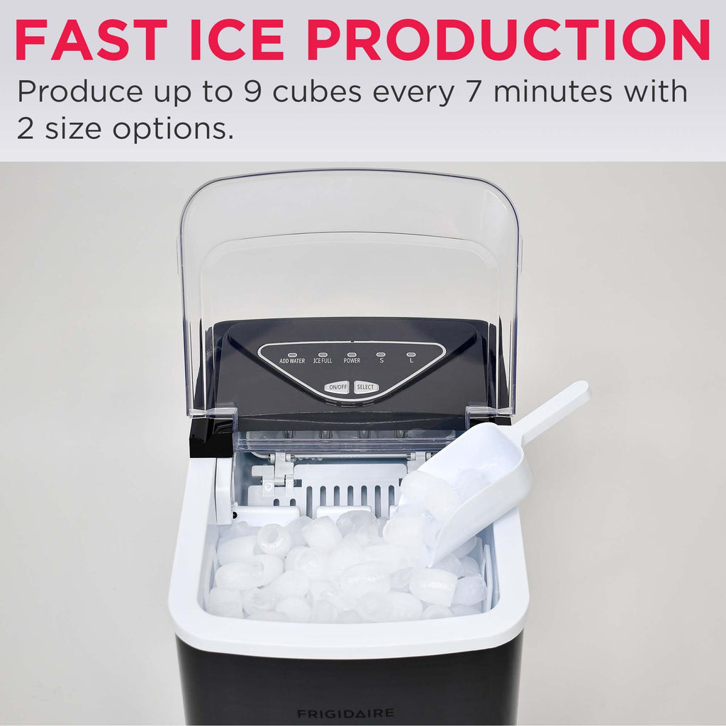 Frigidaire EFIC123-SS Counter Top Maker, Produces 26 pounds Ice per Day, Stainless Steel