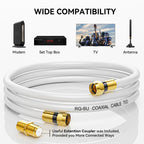 Nixsto RG6 Coaxial Cable, 3FT 6FT 10FT 15FT 25FT 50FT 100FT Coax Cable Cord