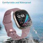 AK Straps for Fitbit Sense 2/Fitbit Sense/Fitbit Versa 4/Fitbit Versa 3 Straps for Women Men,Silicone Sport Classic Soft Replacement Straps Compatible with Fitbit Versa 3/Versa 4/Sense/Sense 2