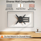 ELIVED Full Motion TV Wall Mount for 26-60" TVs, Max VESA 400x400, 77 lbs.