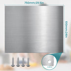 12"x29.5" Stainless Steel Backsplash - Ultra Flat & Easy to Clean, Protect Wall from Splash & Stain - Kitchen Stove Backsplash Panel for Oven & Range Hood with Pre-Drilled Holes