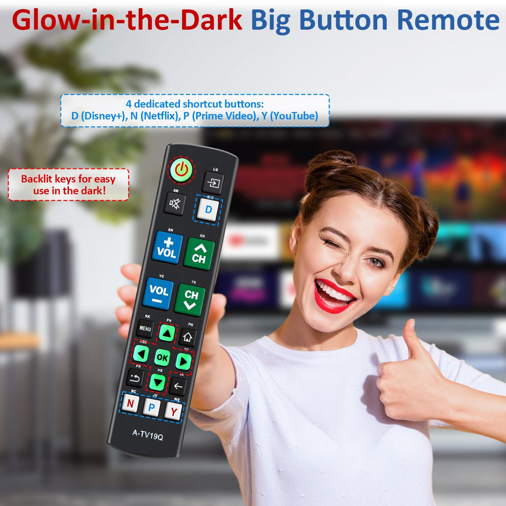 Universal Remote for All Samsung TV Remote, Replacement Compatible with All Samsung LED, LCD, QLED, HDTV, 3D Series Smart TVs (BN59-01259B)