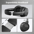 Botesty Sound Headphones Wired with Mic for School, 3.5mm Plug in, Purple