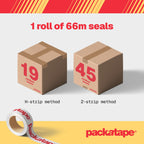 Packatape - 3 Rolls Per Pack 48MM x 66M Brown Packaging Tape for Parcels and Boxes. This 3 rolls pack of Heavy Duty Brown Packing Tape Provides a Strong, Secure and Sticky Seal for your Boxes