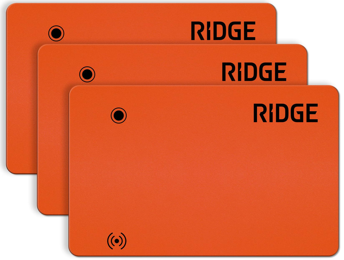 Ridge Tracker Card Compatible with Apple Find My, Compatible with Android Slim Tracking Card - Wallet Finder, Item Locator for Luggage Tags, Passports, Phone - MFi Certified, IP68 Water Resistance