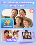 Dylanto Kids Camera Instant Print,1080P Kids Instant Cameras that Print Photos,Christmas Birthday Gifts for Girls Age 3-12,Portable Toy for 3 4 5 6 7 8 9 10 Year Old Girls Boys-Blue