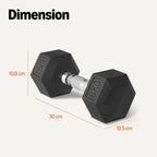 Amazon Basics Rubber Encased Hex Dumbbell Weights Set
