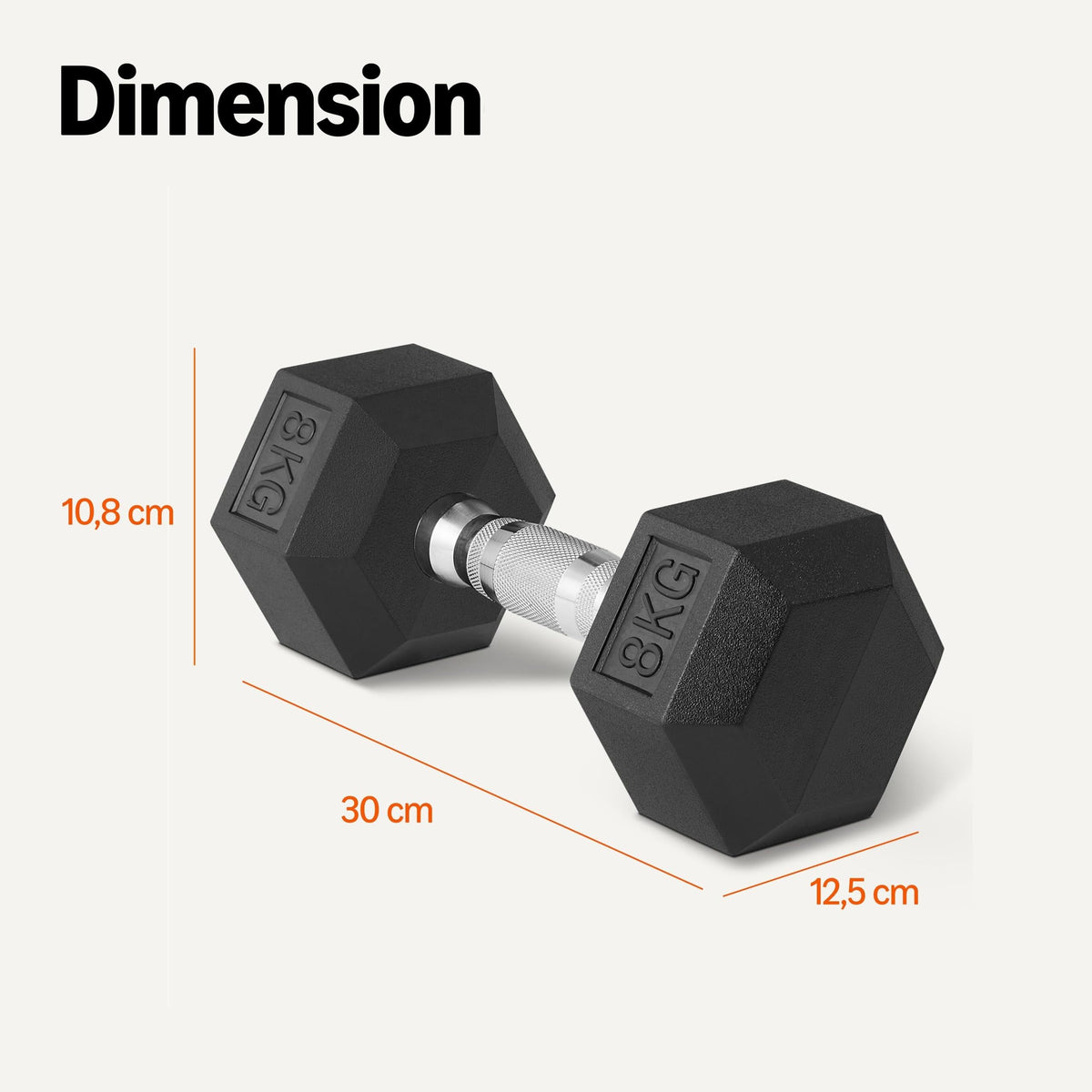 Amazon Basics Rubber Encased Hex Dumbbell Weights Set