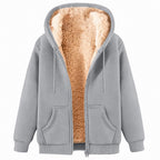Teddy Fleece Mens Hoodies Sherpa Lined Fuzzy Jacket with Pockets Full Zip Hooded Adjustable Sweatshirts Winter Warm Jumper Coat Outwear Thermal Outfits Clothing