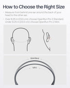 SHOKZ OpenRun Pro 2 Bone Conduction Bluetooth Sport Headphones, Black